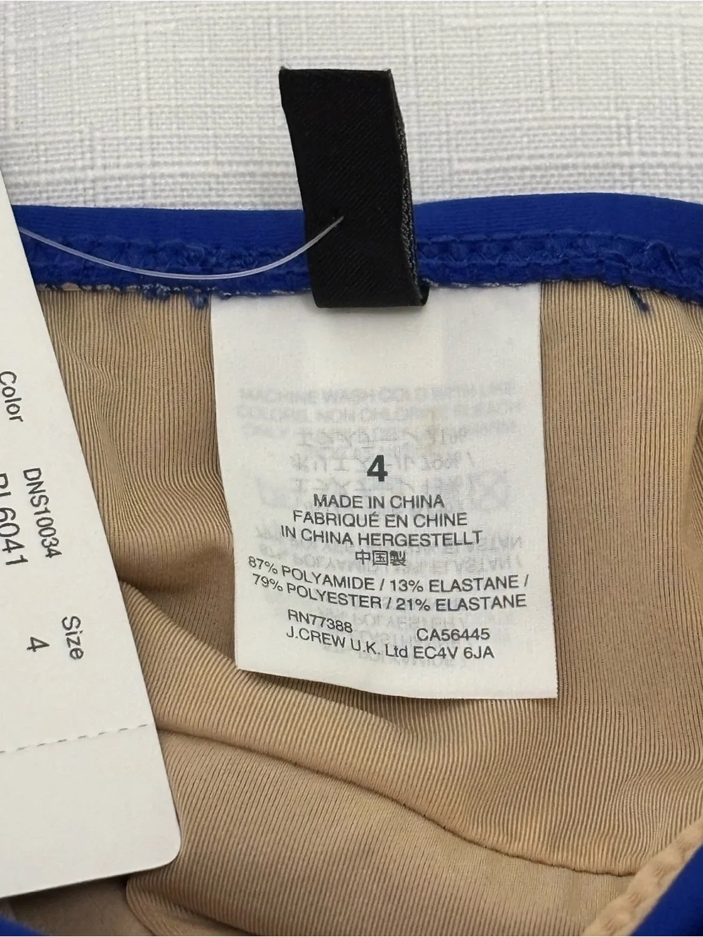 J. Crew Regal Blue Knot-Front  One-Piece Swimsuit Women Size 4